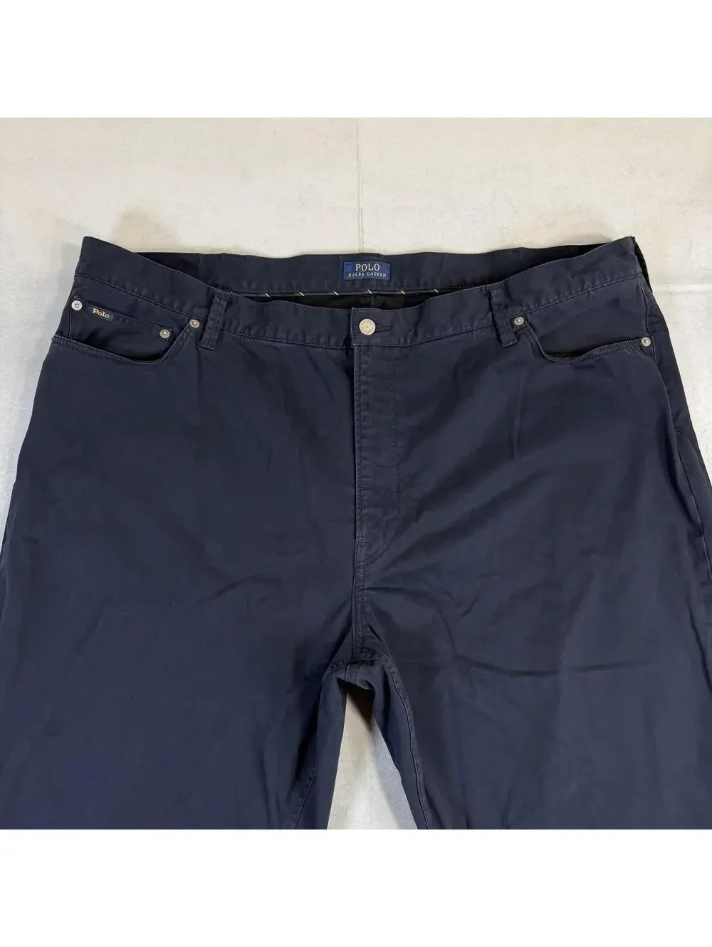 Polo Ralph Lauren Pants Mens 48Bx30 Navy Blue Stretch Classic Fit Jeans - Picture 2 of 9